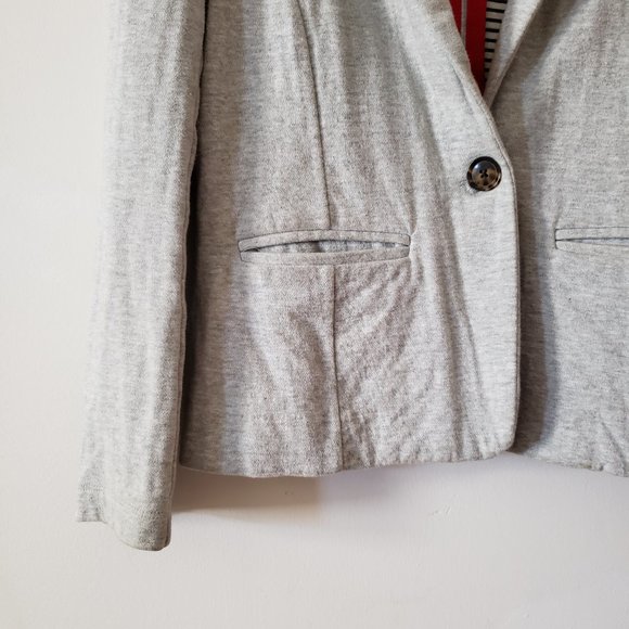 Banana Republic Light Grey Cotton Blazer XS Petite - Picture 3 of 6